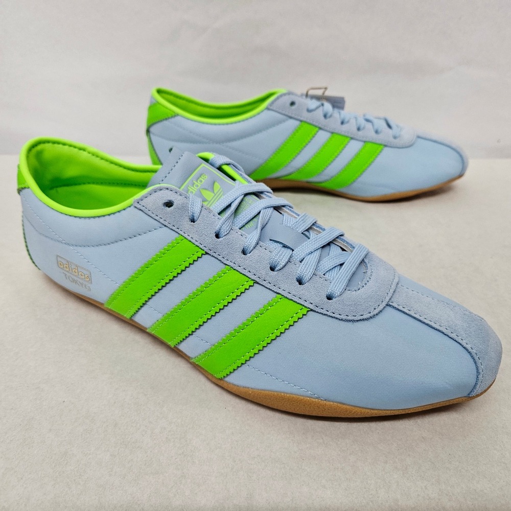 Adidas Tokyo Retro Sneakers JQ0582 Clear Sky Solar Green Gum Women's Size 10
